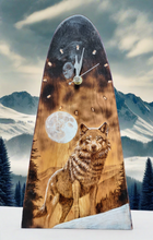 Load image into Gallery viewer, Clock Wolf design