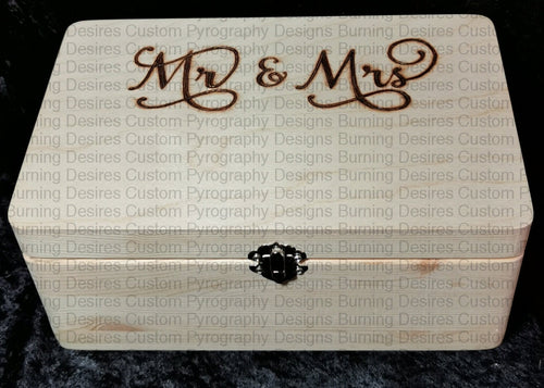 Handled Rectangle Box - Mr And Mrs Design Personalised Free Box