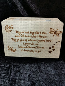 Large Rectangle Box - Dragonflies And Stars Design Personalised Free