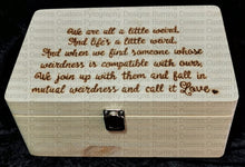 Load image into Gallery viewer, Large Rectangle Box - Were All A Little Weird Design Personalised Free