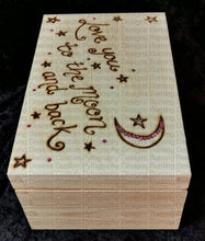 Load image into Gallery viewer, Medium Rectangle Box - Love You To The Moon And Back Design Personalised Free Box