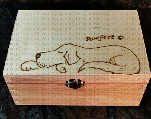 Medium Rectangle Box - Pawfect/dog Design Personalised Free Box