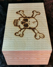 Load image into Gallery viewer, Medium Rectangle Box - Skull And Cross Bones Design Personalised Free Box