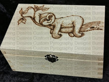 Load image into Gallery viewer, Medium Rectangle Box - Sloth Design Personalised Free Box