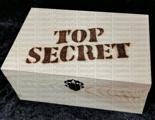 Medium Rectangle Box - Top Secret Design Personalised Free Box