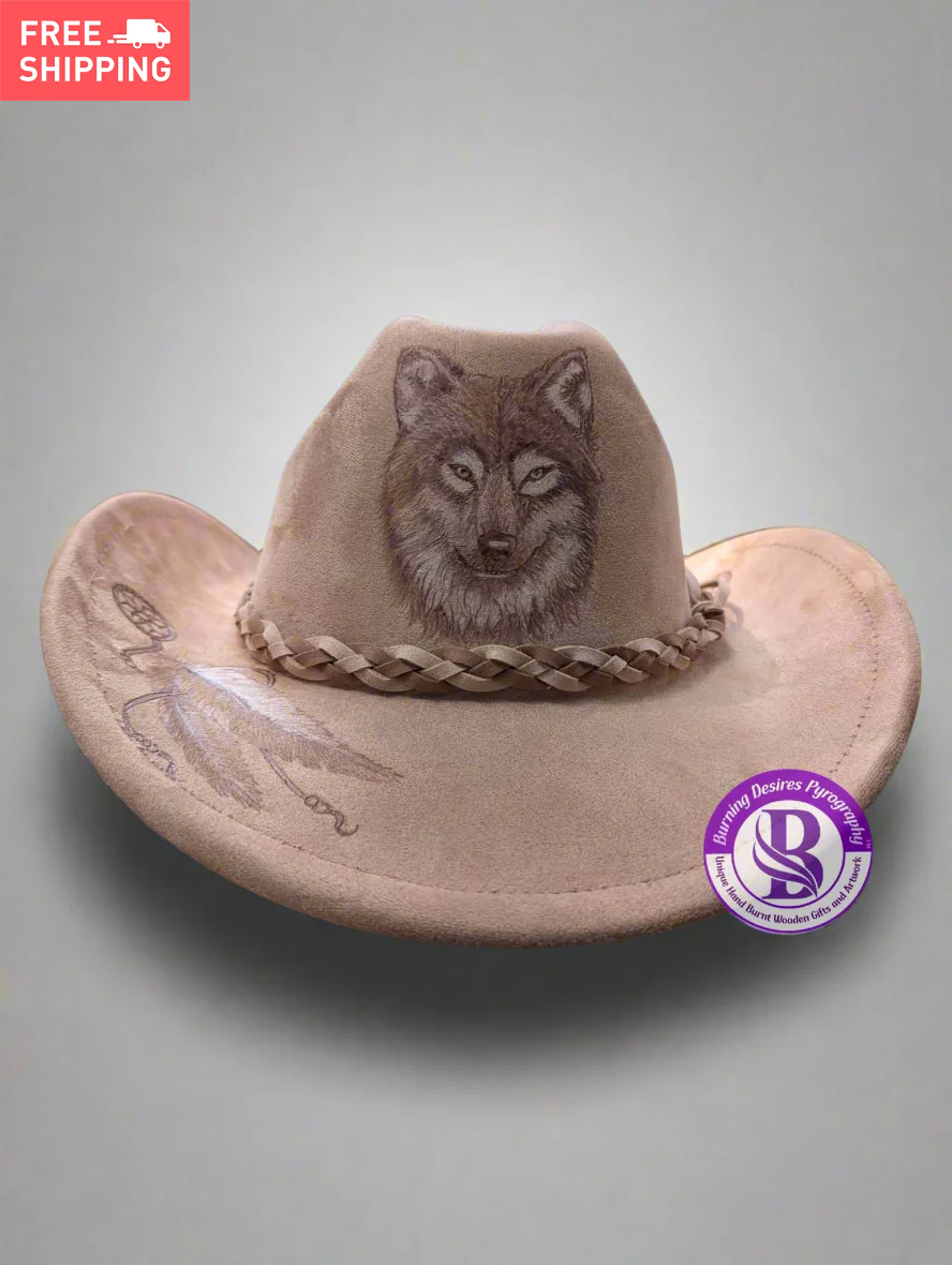 Badged - Stetson -Wolf design- Free delivery