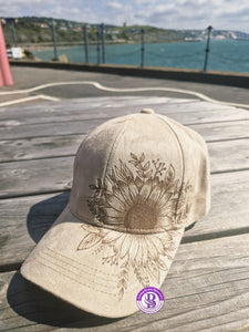 Baseball Cap -Sunflower design- Free delivery
