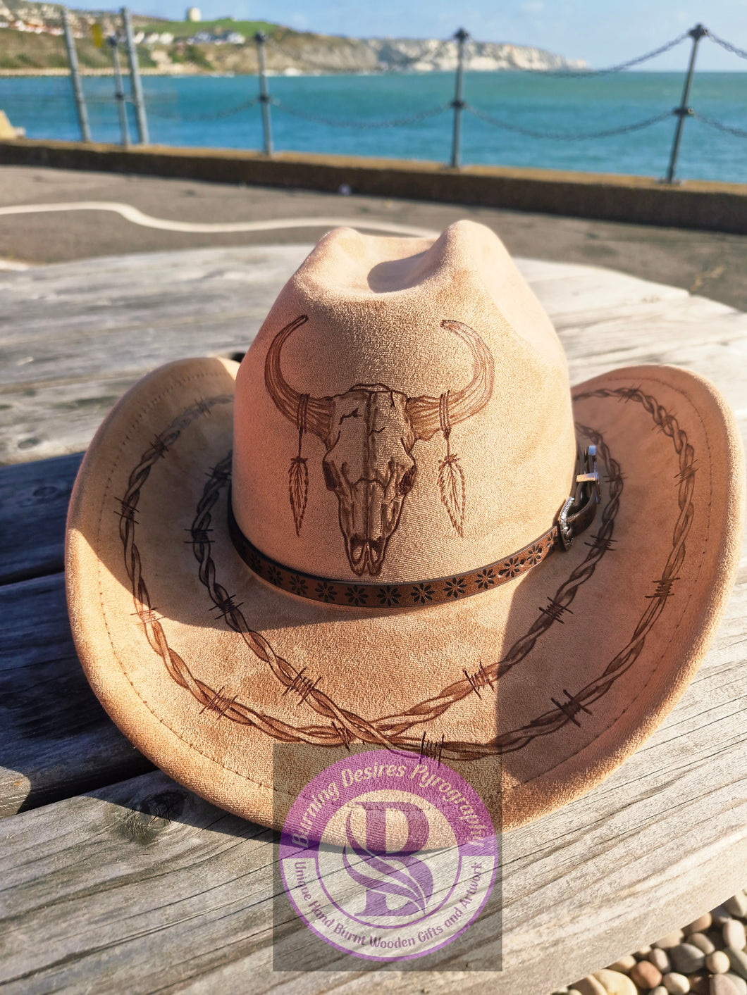 Stetson -Skull/ barbed wire design- Free delivery