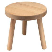 Load image into Gallery viewer, Round Milking Wooden Stool with 3 Legs - Solid Beech
