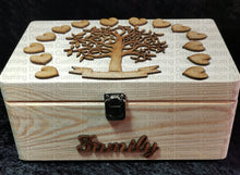 Load image into Gallery viewer, Large Rectangle Box - Family Tree Design Personalised Free Box
