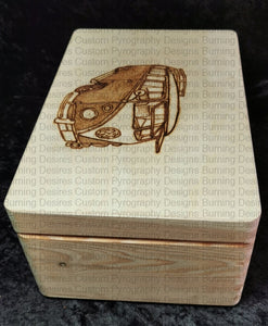 Large Rectangle Box - Vw Campervan Design Personalised Free Box