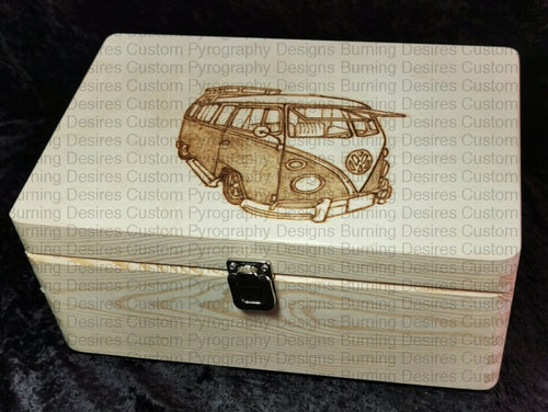 Large Rectangle Box - Vw Campervan Design Personalised Free Box