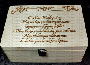 Large Rectangle Box - Wedding Verse Design Personalised Free Box