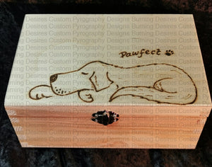 Medium Rectangle Box - Pawfect/dog Design Personalised Free Box