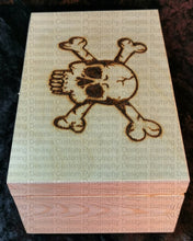 Load image into Gallery viewer, Medium Rectangle Box - Skull And Cross Bones Design Personalised Free Box
