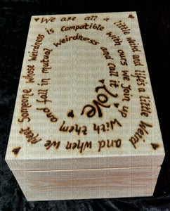 Medium Rectangle Box - Were All A Little Weird Design Personalised Free Box