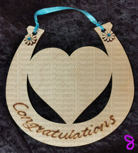 Wedding Horseshoe With Heart Various Designs Personalised Free